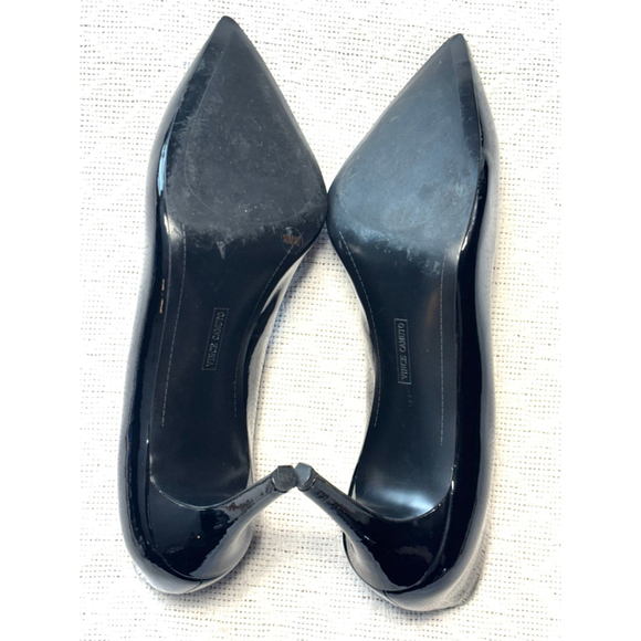 Vince Camuto Preppy Patent Leather Black Pointed Toe Stiletto Pumps Size 10 - Picture 6 of 10